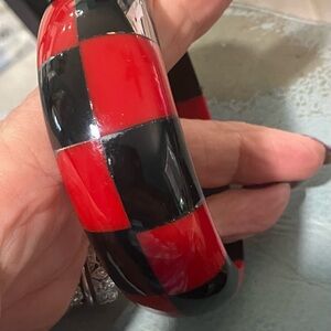 Red and Black Checkered Bracelet